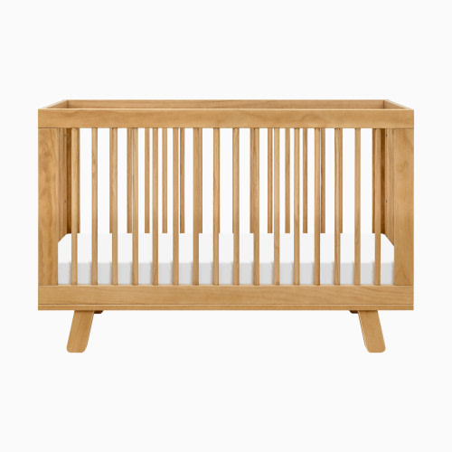 babyletto Hudson 3-in-1 Convertible Crib with Toddler Bed Conversion Kit - Honey