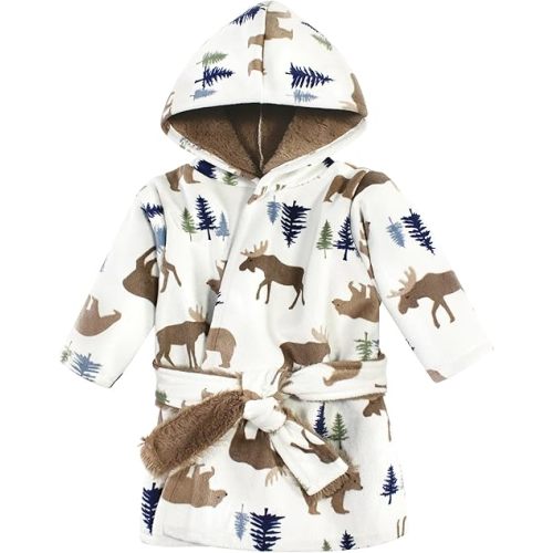 Hudson Baby Unisex BabyMink with Faux Fur Lining Pool and Beach Robe Cover-ups