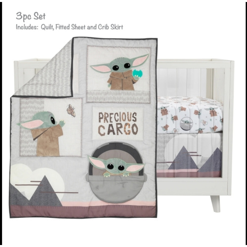 Star Wars The Child 3-Piece Crib Bedding Set