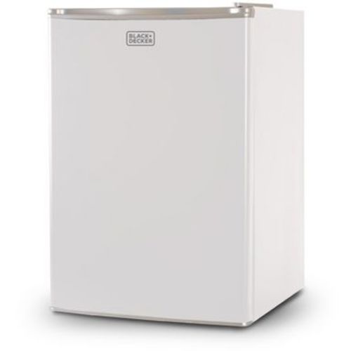 BLACK+DECKER Compact Refrigerator 2.5 Cu. Ft. with True Freezer, White