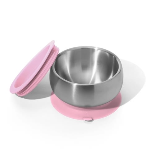 Avanchy | Stainless Steel Baby Bowls - BLW Suction Infant Feeding Bowl