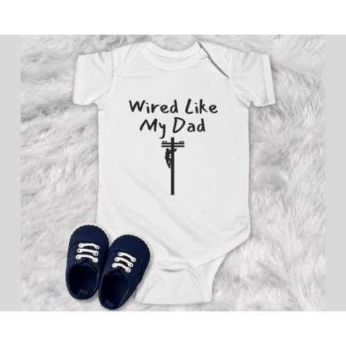 LIneman baby clothes, Lineman Daddy Baby Shirt, Lineworker Father Humor, Utility Worker Toddler Outfit, Lineman Gift,