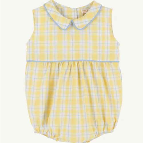 Sleeveless Bradford Bubble - Forsyth Park Plaid with Beale Street Blue