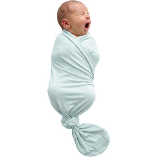 Baby Swaddle Blanket 46x46in – Soft Breathable Lightweight Stretchy Receiving Blanket for Unisex Newborn, Mint