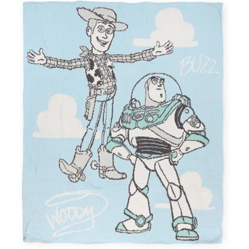 Jay Franco Kids Plush Throw Blanket – Soft & Comfy Fluffy 50x70 Inches Throw for Couch or Bed – Cozy Home Décor for Living Room & Bedroom, Multi - Toy Story