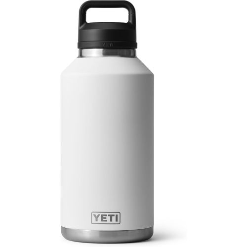 YETI Rambler 64 oz Bottle, Vacuum Insulated, Leakproof, Stainless Steel with Chug Cap, White