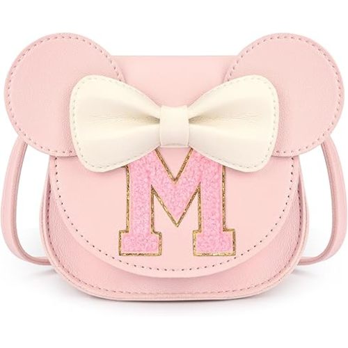 mibasies Toddler Purse Girl Gifts: Girls Birthday Gifts for 3-8 - Toys for Ages 2-4 Purse, Pink, Letter M