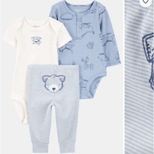 Baby Boy 3-Piece Bear Little Character Set® - Blue | Carter's