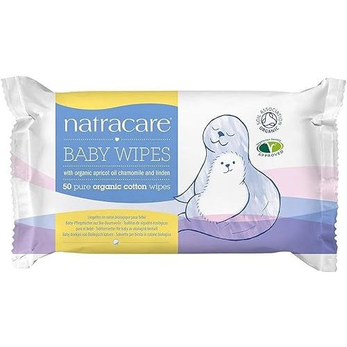 NATRACARE Wipe Organic Cotton Baby, 50 ct
