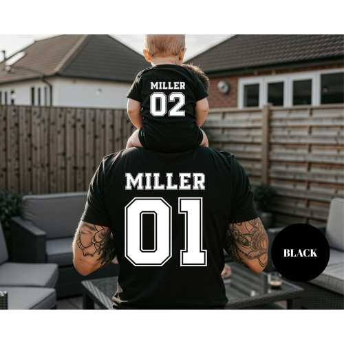 Custom Dad and Baby Jersey Shirts - Matching Father Son Outfits