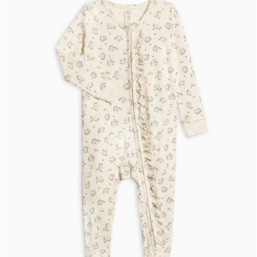 Neve Ruffle Zipper Footie