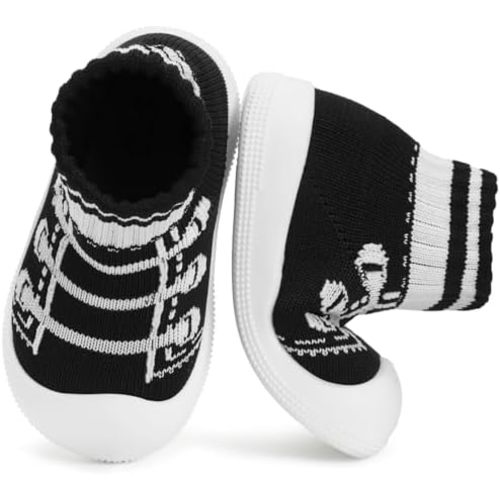 STQ Baby Socks Shoes Toddler Wide Toe Box Non-Slip Slippers Infant Walking Shoe Soft Baby Boys Girls Lightweight Sneakers