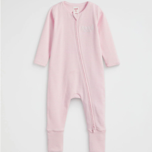 Core Logo Zipsuit | Posie Stripe | Seed Heritage