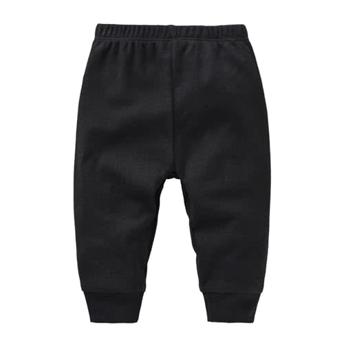 Toddler Cotton Sweatpants Fall Thick Warm Joggers Pants with Pockets Baby Boys Plain Straight Long Trousers Casual