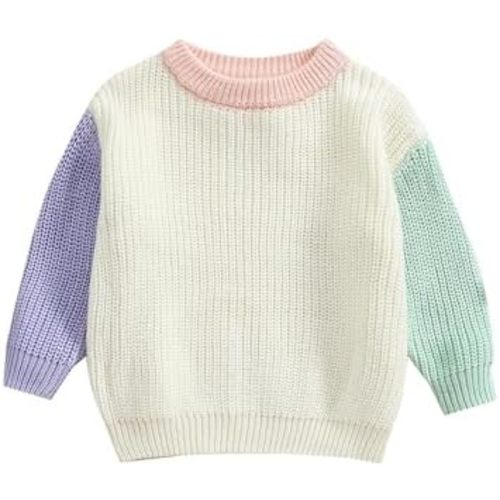 Newborn Infant Baby Girl Boy Knit Sweater Crewneck Pullover Long Sleeve Chunky Sweater Toddler Fall Winter Clothes