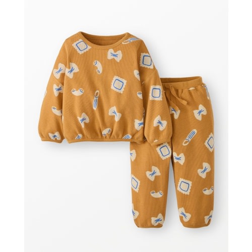 Long Sleeve Waffle Top & Pants Set