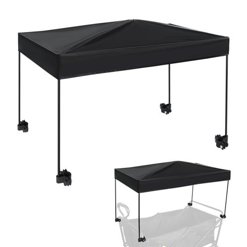 Universal model Wagon Canopy Cover Garden Push Awning Portable Outdoor Stroller Accessories Awning for Garden Wagon,Shopping,Camping (Suitable for Folded,Gathering Folded Wagon)17.3*30 inches