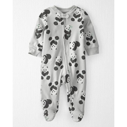 Baby Organic Cotton 2-Way Zip Sleep & Play Pajamas - Style,Panda