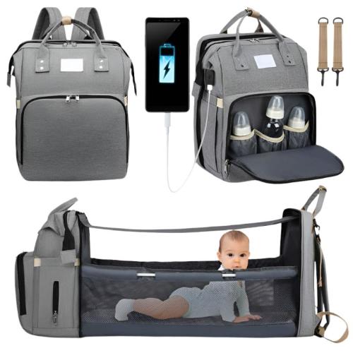 💤 Your Baby’s Dream Haven: Ultimate Portable Bed & Diaper Bag Combo! 🎒🍼