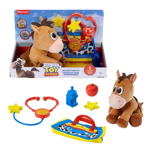 Disney and Pixar Toy Story Toys Bullseye Care Kit, Plush Horse Stuffie & Accessories