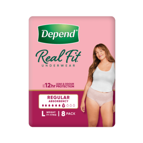 Depend Real Fit Incontinence Underwear Women Large 8pk