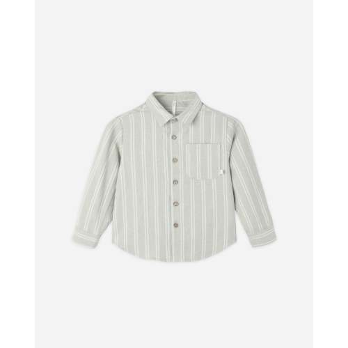 Collared Long Sleeve Shirt Sage Pinstripe – Rylee + Cru