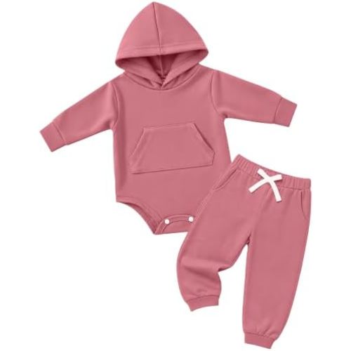 Newborn Baby Girls Fall Winter Hoodie Outfits