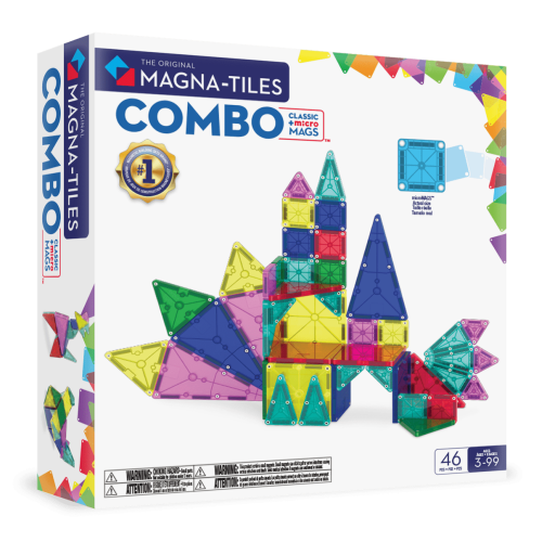 Free Shipping! Magna-Tiles 46-Piece Magnetic Construction Set with Classic and MicroTiles for Creative Building