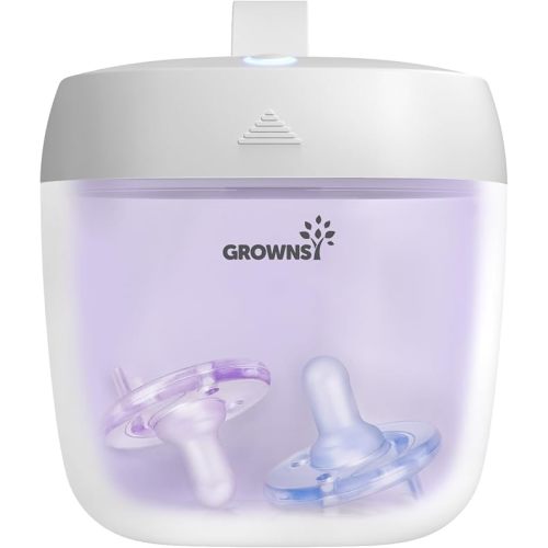 GROWNSY Pacifier Sanitizer Case Portable on The Go for Baby, White