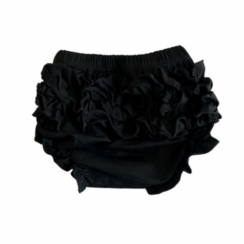 Black baby ruffle bloomers – Metallimonsters