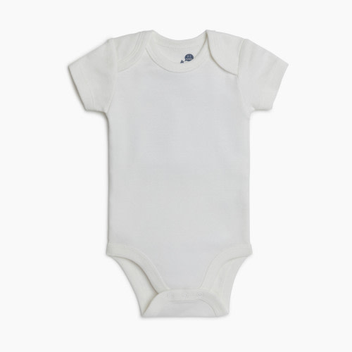 Small Story Short Sleeve Bodysuit Solid (5 Pack) - White, 3-6 M