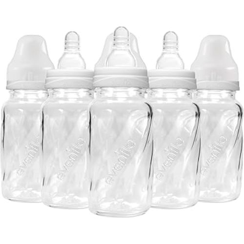 Evenflo Feeding Classic Glass, Twist Bottles, 4 Oz, 6 Bottles.