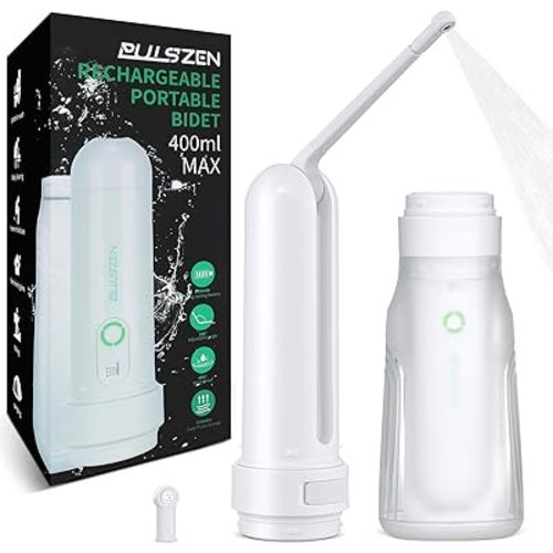 400ML Portable Bidet for Travel/Toilet, Electric Peri Bottle with 3 Spray Modes & IPX7 Waterproof, Rechargeable Handheld Bidet Sprayer for Women, Men, and Baby Care
