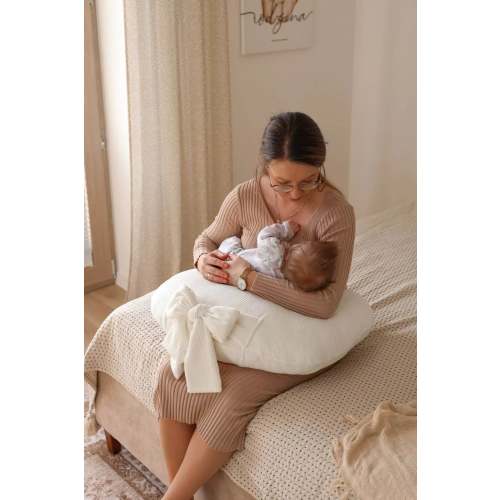 Corduroy Velvet Nursing Pillow - Cream