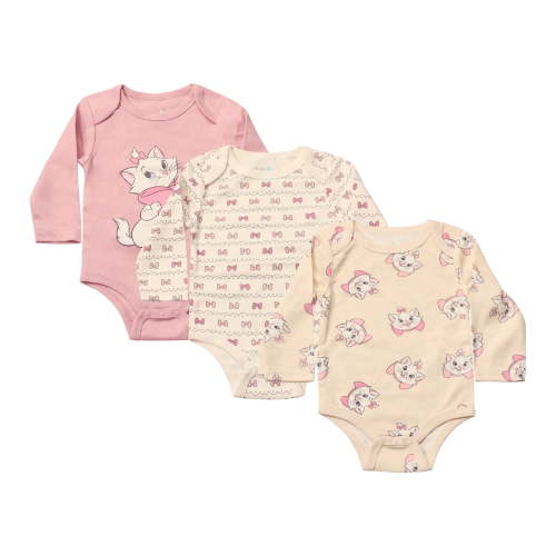 Disney Clothes Baby Girls Bodysuit 3-Pack – Minnie Mouse & Marie from The Aristocats Bodysuits Newborn - Infant