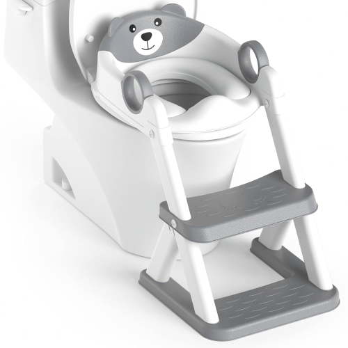Rabb 1st Adjustable Potty Trainer - 2-in-1 Toilet Seat & Step Stool with 6 Heights