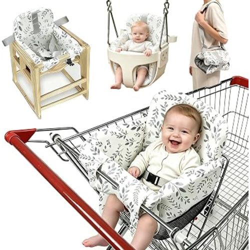 Padded Shopping Cart Seat Cover for Baby,High Chair Cover and Swing Outdoor