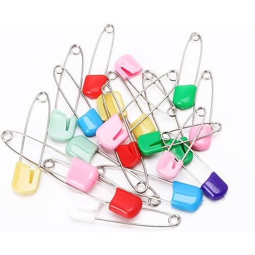 20Pcs Baby Infant Child Cloth Nappy Diaper Pins Safety Locking Holder Colorful