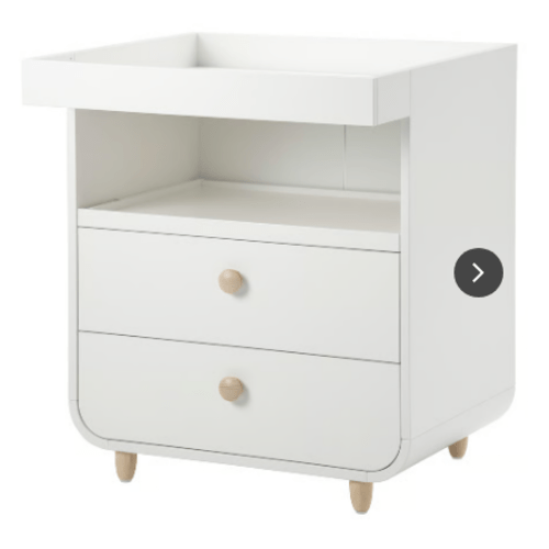 MYLLRA Changing table with drawers - white