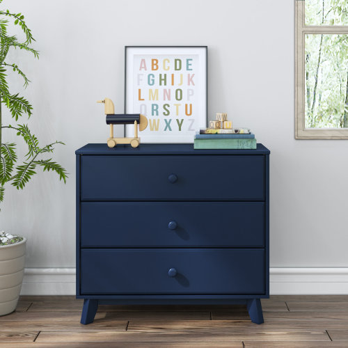 Winston Porter Adrundhati 3 Drawer Solid Wood Dresser & Reviews | Wayfair