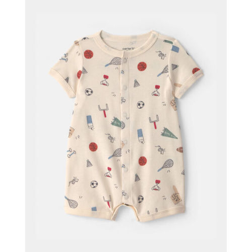 Baby Sports Short-Sleeve Romper - Ivory | Carter's