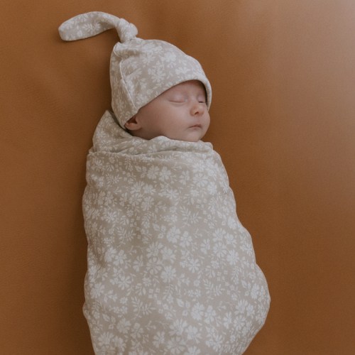 Organic Swaddle Blanket & Hat Set - Wildsage