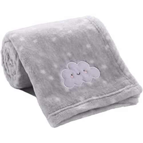 CREVENT 30''X40'' Cute Cozy Fluffy Warm Baby Blanket for Boys Infants Toddlers' Bedding Crib Cot Stroller, Baby Shower Birthday Newborn's Gift - Grey Cloud