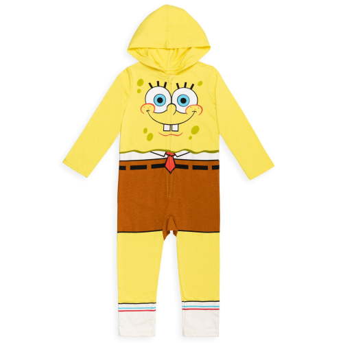 SpongeBob SquarePants Infant Baby Boys Zip Up Cosplay Costume Coverall Newborn to Big Kid