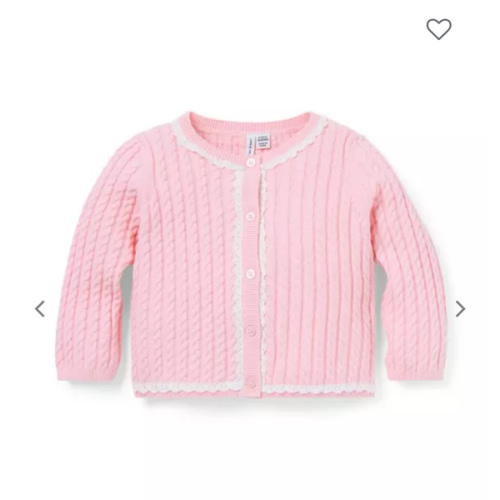Baby Rose Icing Baby Cable Knit Cardigan by Janie and Jack