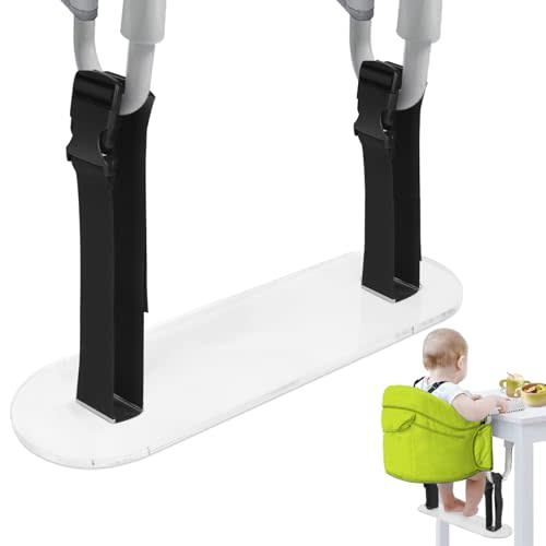 Acrylic Baby Footrest Compatible with Inglesina Fast Table Chair，0.3inches Thick Sturdy Adjustable Foot Rest Fit for Hook On High Chairs for High Chair that Attaches to Table (Chairs Not Included)​​