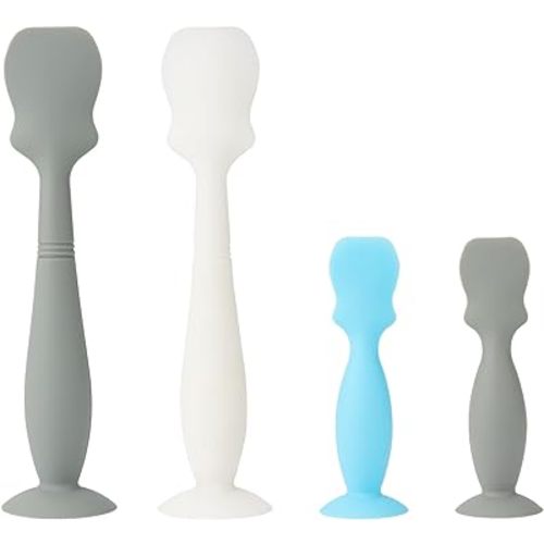 Amazon.com: 2 Pack Baby Diaper Cream Brush, Diaper Cream Spatula with Cleaning Alcohol Pads, Baby Brush for Butt Paste Diaper Cream, Diaper Cream Spatula Applicator Silicone Baby Butt Paste Spatula for Babies, Newborn (Blue, Mini Grey) (Large (White+Grey)