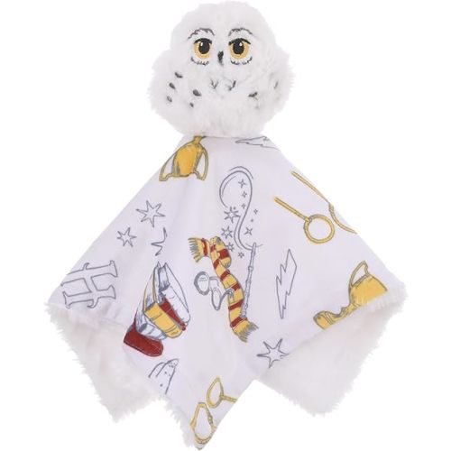 Harry Potter Hedwig Owl White, Gold & Red Super Soft Baby Security Blanket by NoJo