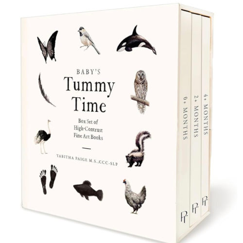 Baby's Tummy Time Book Box Set: A 3-Book Box Set of High-Contrast Art for Visual Stimulation at Tummy Time (Tabitha Paige Children's Book Series)
