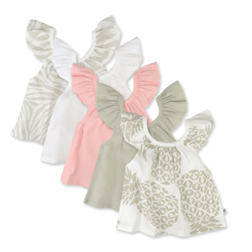 5-Pack Organic Cotton Girls' Short Sleeve T-Shirts | Honest Baby Clothing